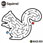 Easy maze of the squirrel