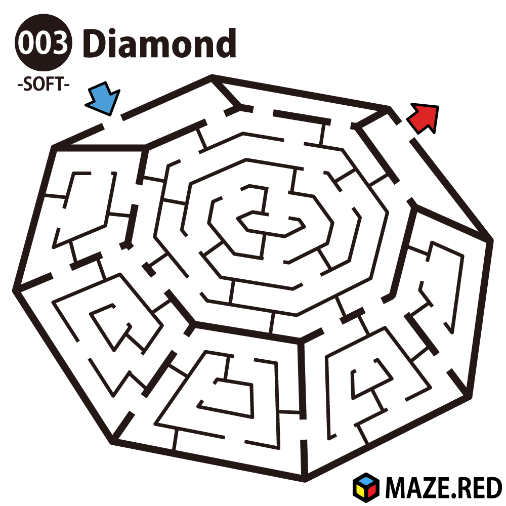 Easy maze of the diamond