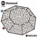 Difficult maze of the diamond