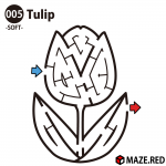 Easy maze of the tulip